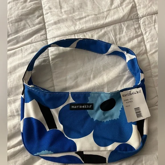 Marimekko blue poppies shoulder bag NWT - Picture 5 of 16
